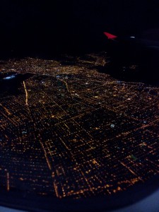 La Paz bei Nacht (Vogelperspektive)